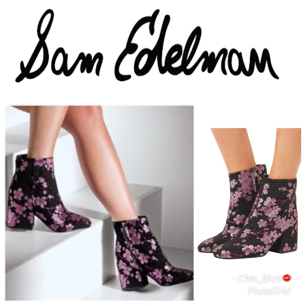 🆕️🌟 Sam Edelman Floral Ankle Boots